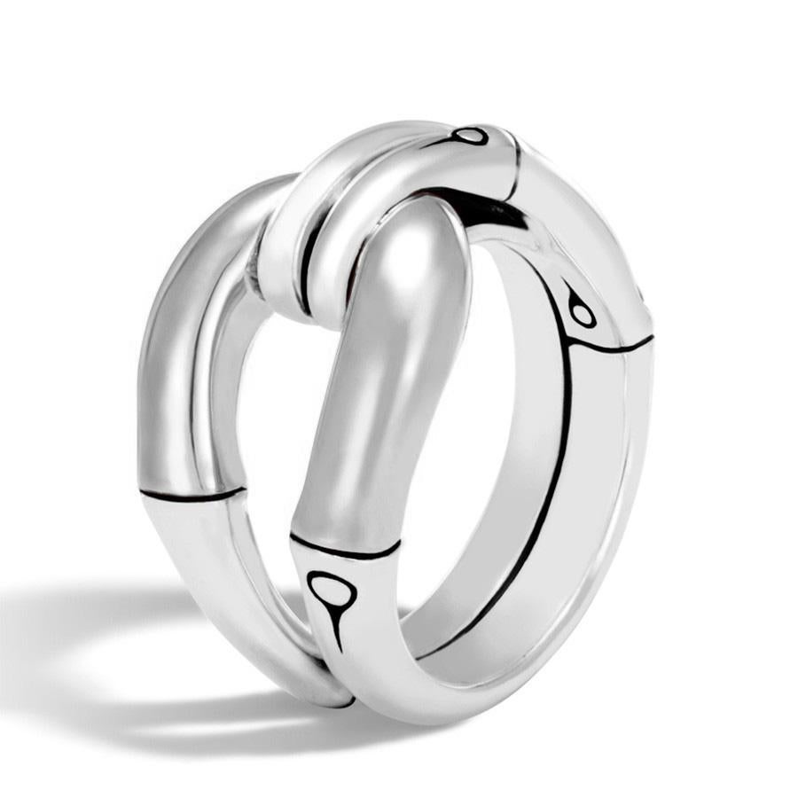 Women's or Men's John Hardy Bamboo Ring Sterling Silver Size 7 For Sale