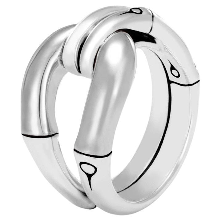 John Hardy Bamboo Ring Sterling Silver Size 7 For Sale