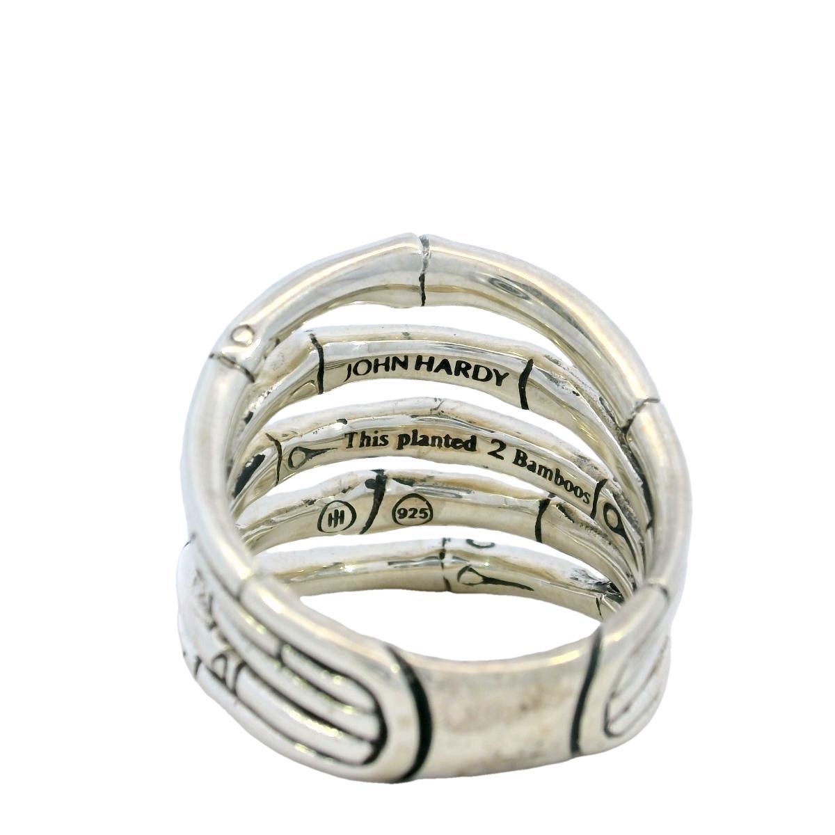 John Hardy Bamboo Ring Sterling Silver Size 7.5 1