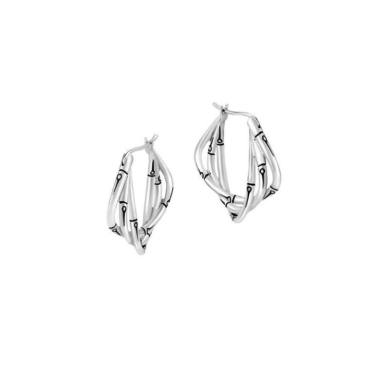 ladies silver hoop earrings