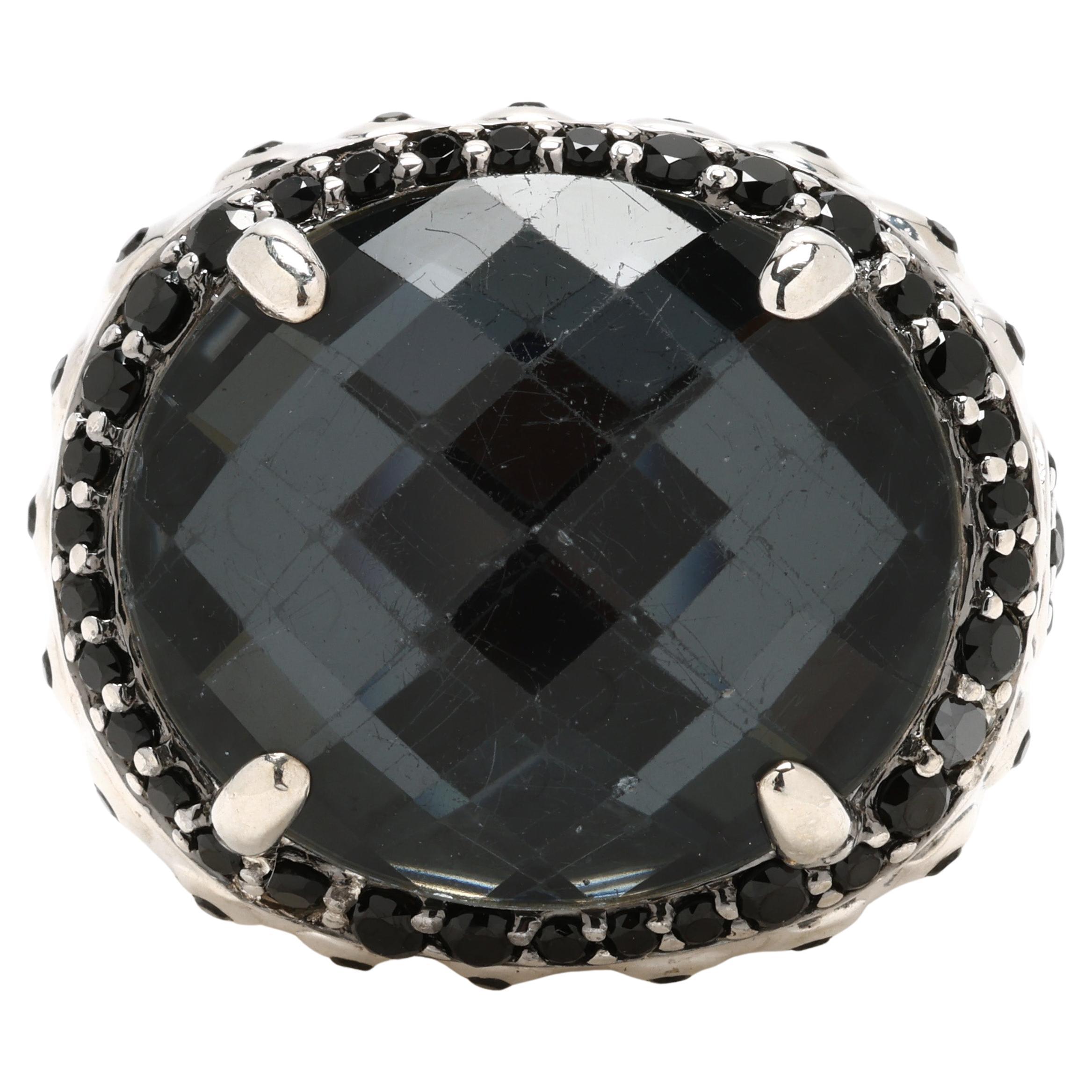 John Hardy Anello con dichiarazione di bambù, A. Silver, misura 5,5