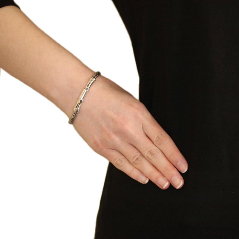 Originally retailing for $475, this designer bracelet is being offered here for a much more wallet-friendly price.

Brand: John Hardy
Collection: Bamboo 
Style Number: BB95311XM 

Metal Content: Guaranteed Sterling Silver as stamped
Style: