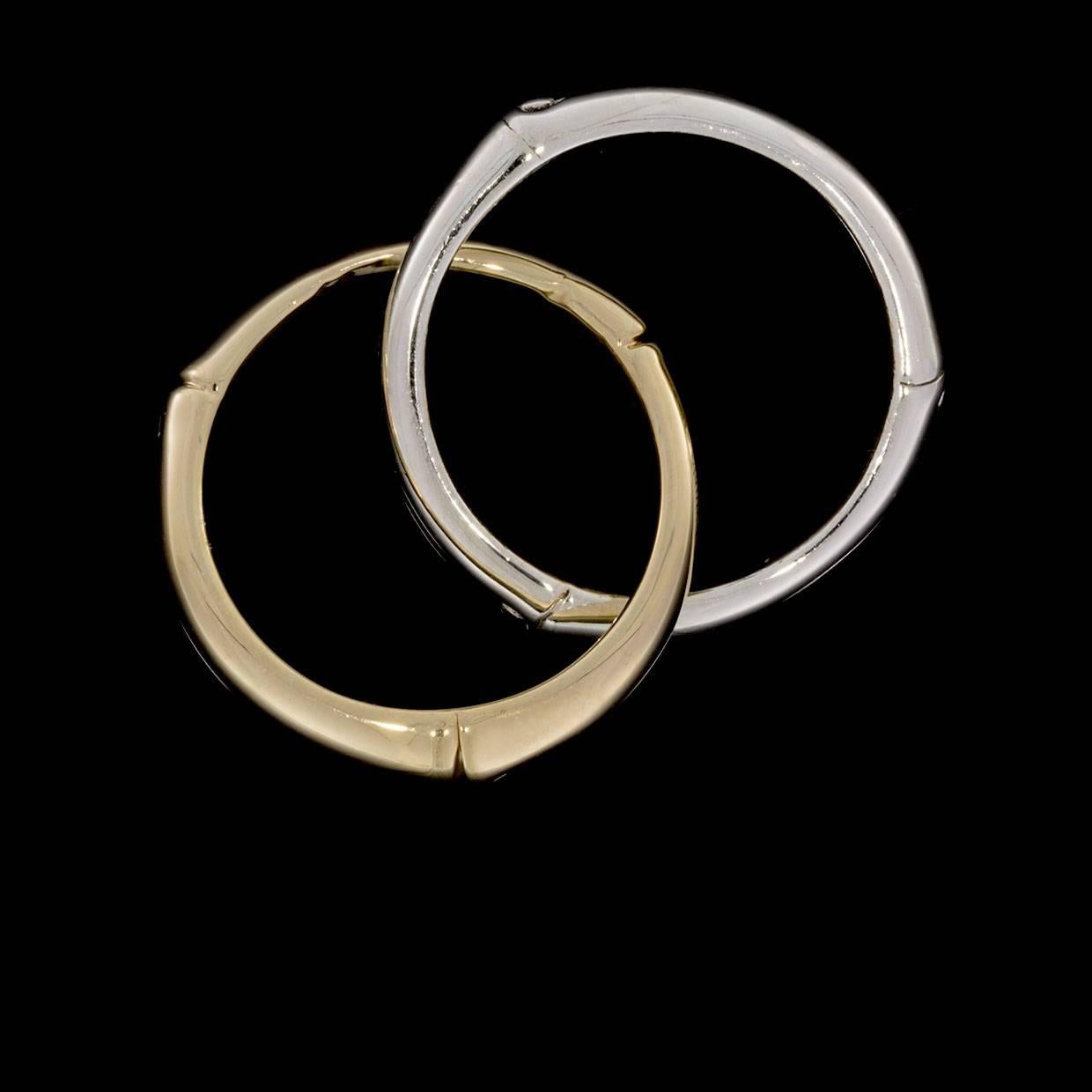 John Hardy Bamboo Yellow Gold and Sterling Silver Interlocked Rings 4