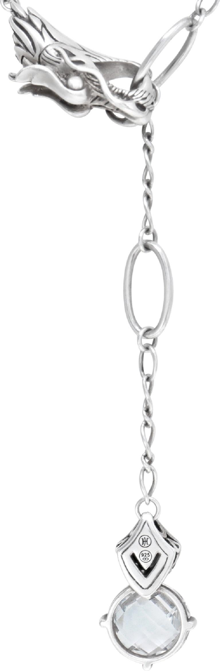 John Hardy Batu Naga Lariat necklace in sterling silver For Sale 1