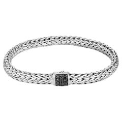 John Hardy Icon-Armband aus Sterlingsilber mit schwarzem Saphir und Saphir - LIQUIDationVERKAUF