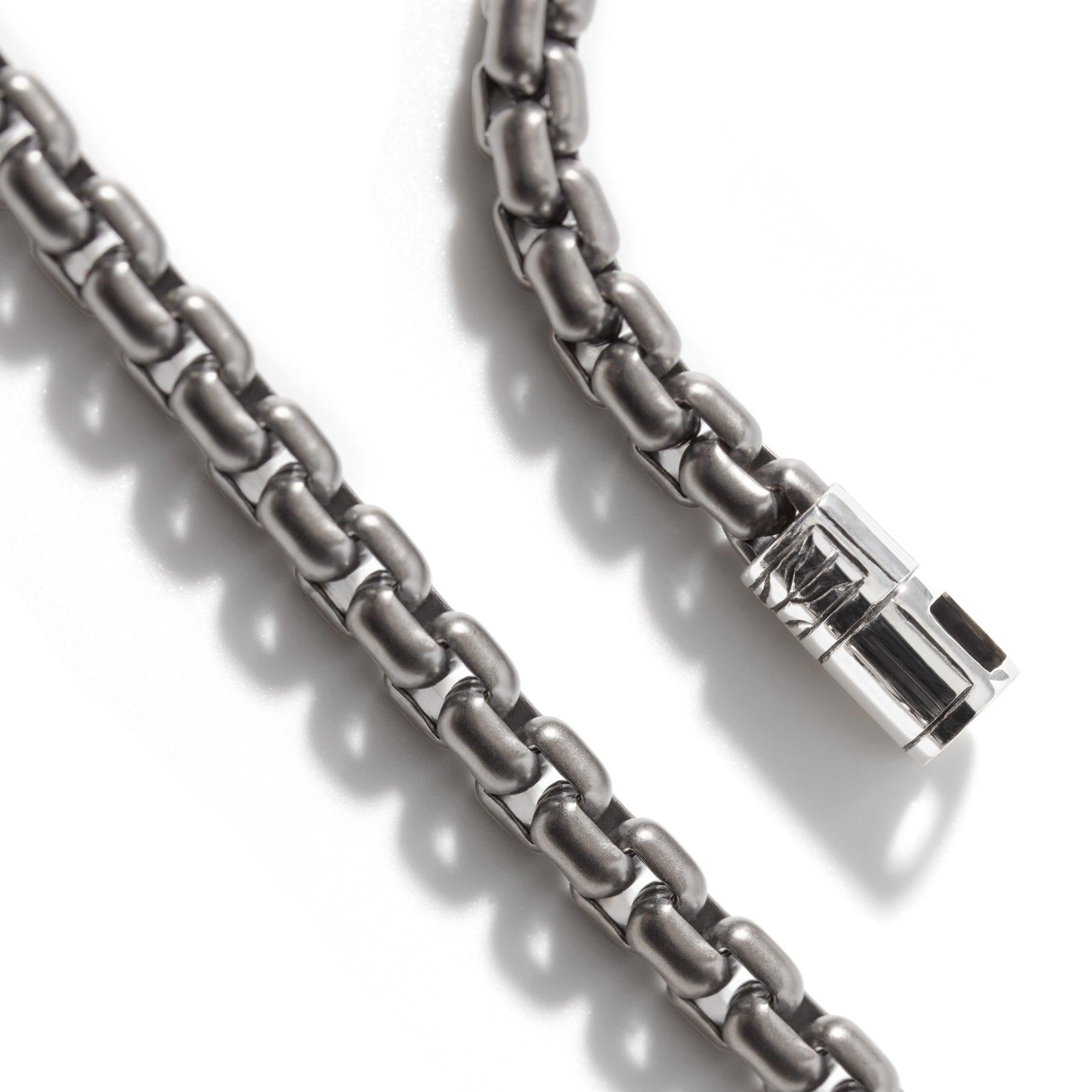 Pulsera de cadena de caja ennegrecida John Hardy BM900086SMBRDXUM en Nuevo estado para la venta en Wilmington, DE