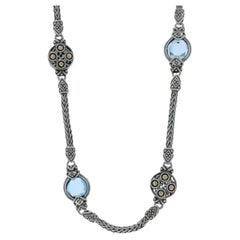 John Hardy - Collana Dot Dot Dot Dot in argento 925, oro giallo 18k