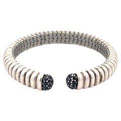 Retro John Hardy Bracelet with Black Sapphire in Sterling Silver