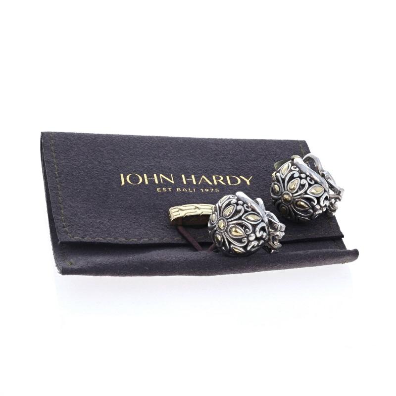 John Hardy Buddha Belly Peridot Earrings - Sterling 925 Yellow Gold 18k Pierced For Sale 1