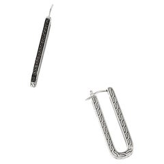 John Hardy Orecchini a cerchio con catena intagliata EBS9008234BLS