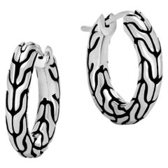 John Hardy Carved Classic Chain Extra Small Hoop Earrings EB999709