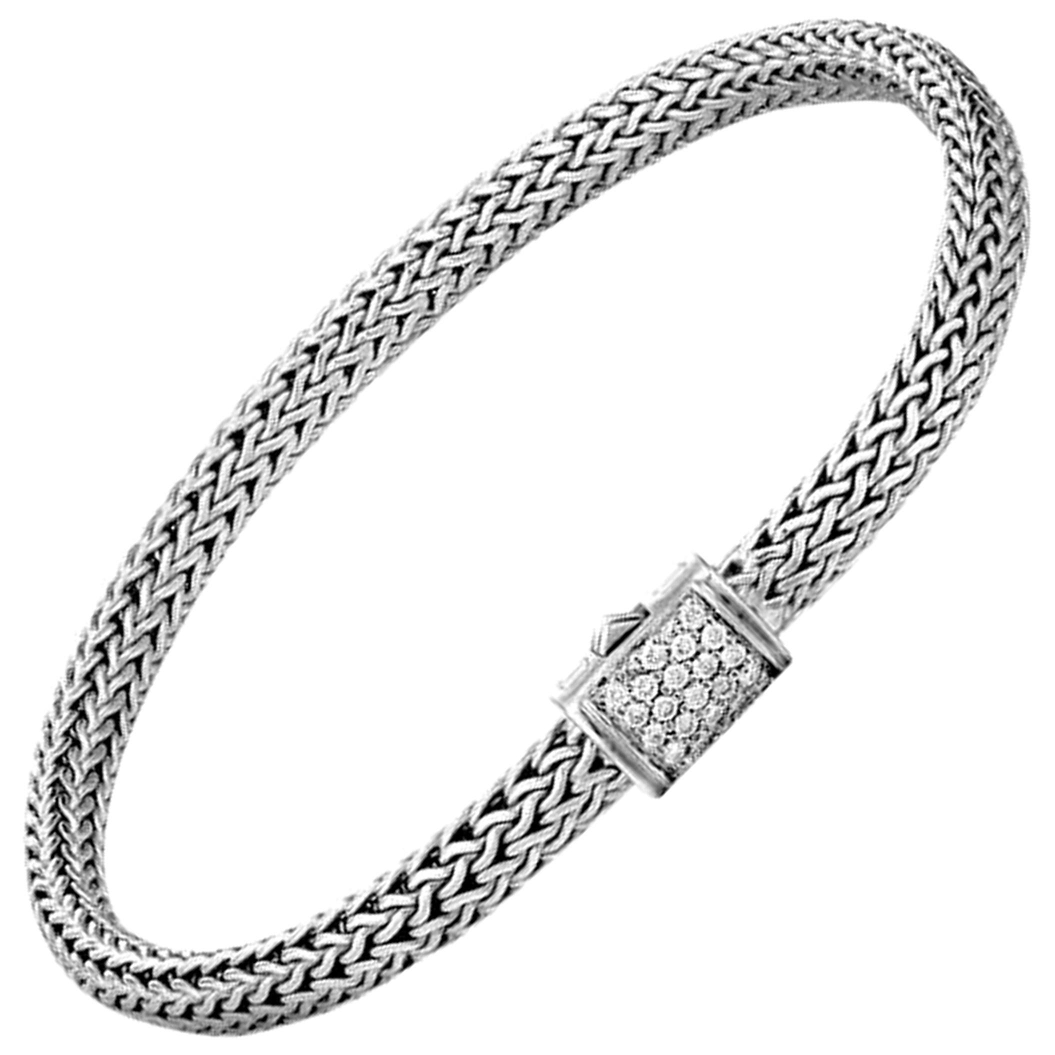 John Hardy Chain Bracelet with Diamonds BBP96002DIXL