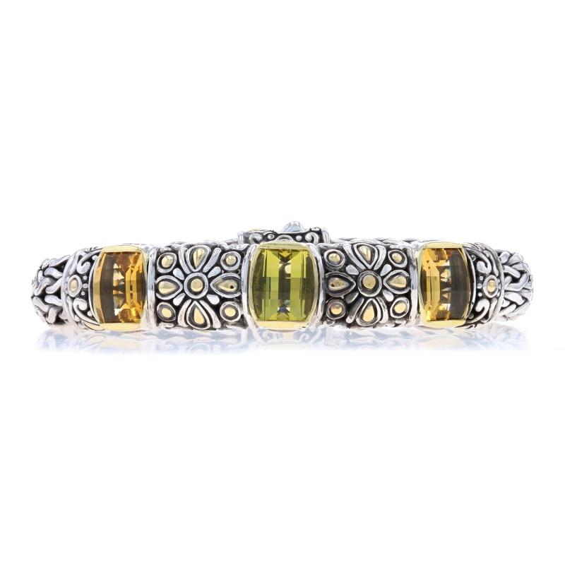 Mixed Cut John Hardy Citrine Three-Stone Station Bracelet 6 1/4