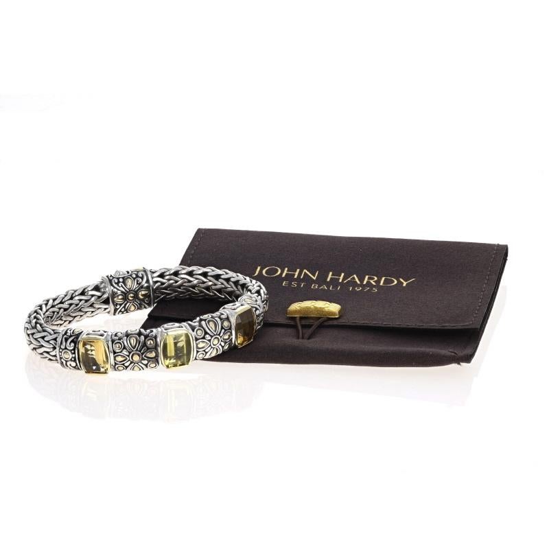 John Hardy Citrine Three-Stone Station Bracelet 6 1/4