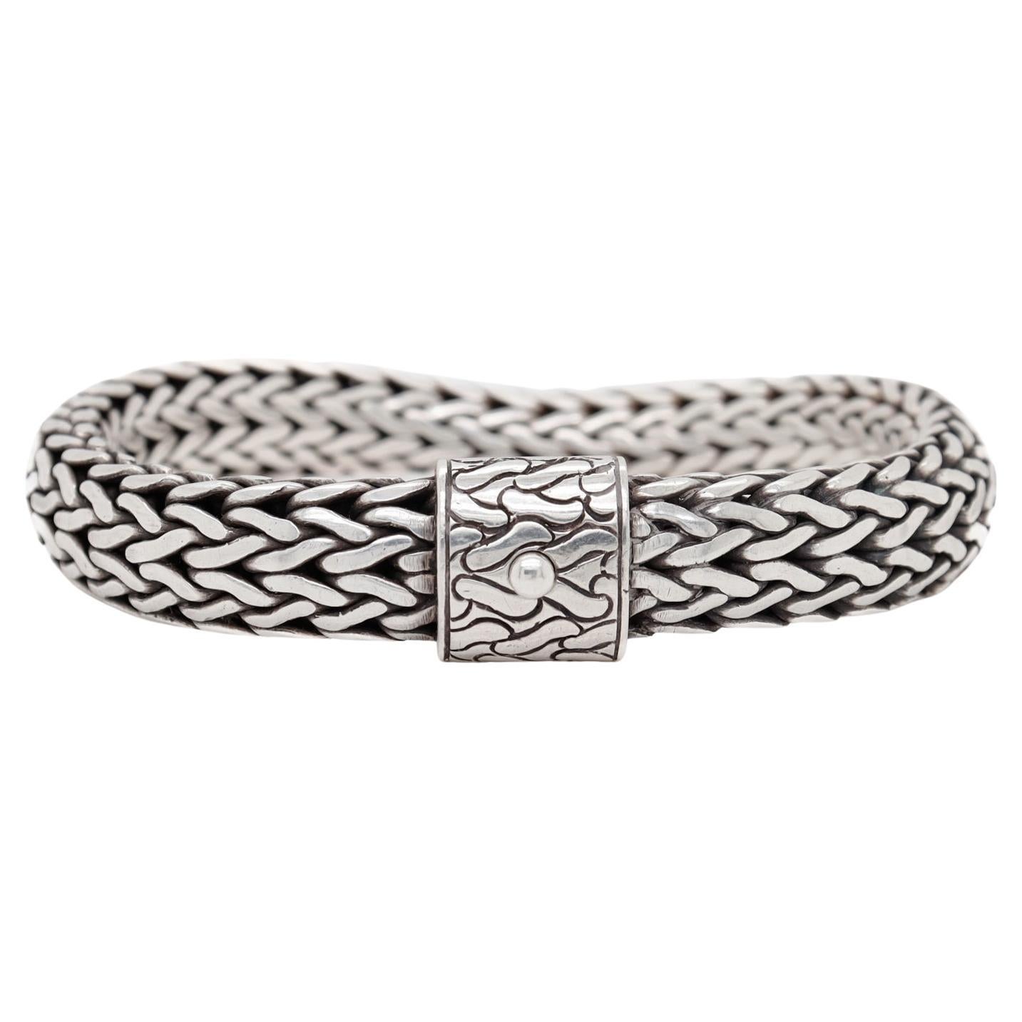 John Hardy Classic 12mm Sterling Silver Breite Kette Armband