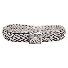 John Hardy Classic 12mm Sterling Silver Wide Chain Bracelet 