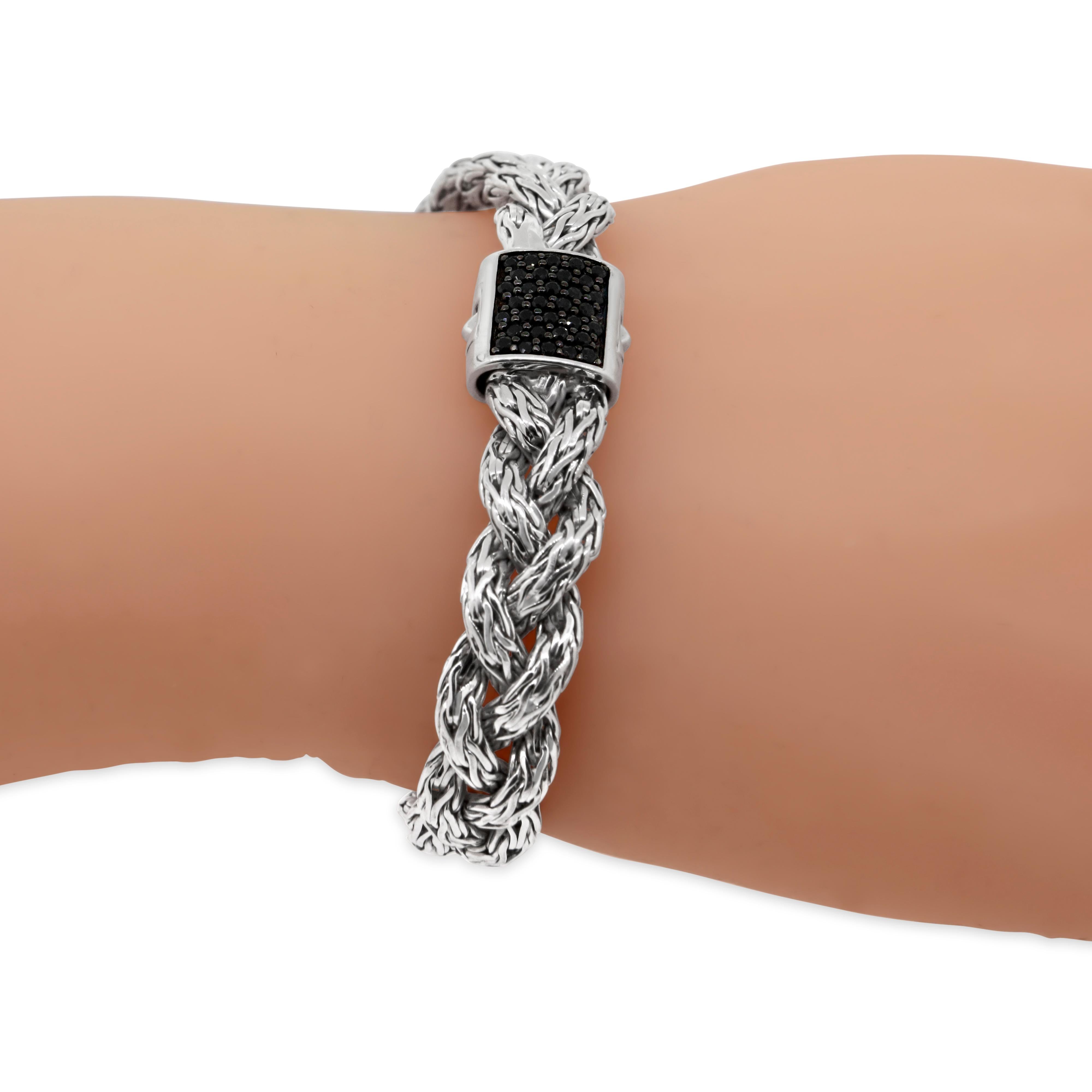 John Hardy Classic Geflochtenes Weizen-Kettenarmband Damen