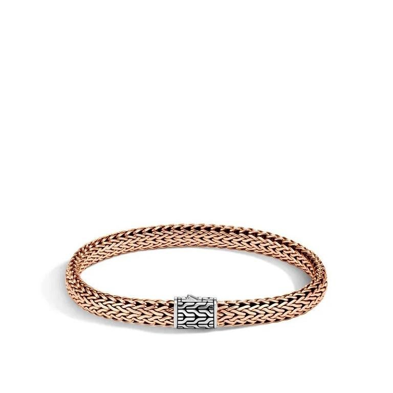 Klassisches Gliederarmband aus Silber und Bronze von John Hardy mit 7,5 mm BM904005COZXM im Zustand „Neu“ im Angebot in Wilmington, DE