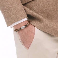 John Hardy Classic Chain Bead Bracelet with Tiger Eye BMS995751TEXM