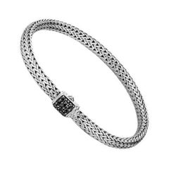 John Hardy Bracciale classico a catena con zaffiro nero BBS96002BLSXUM