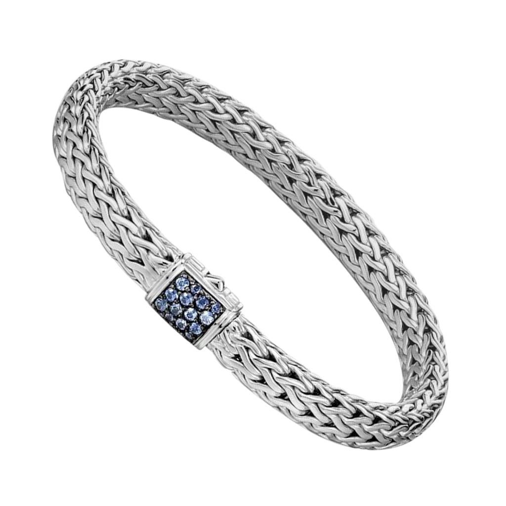 John Hardy Klassisches Kettenarmband mit blauem Saphir BBS90409BSPXM