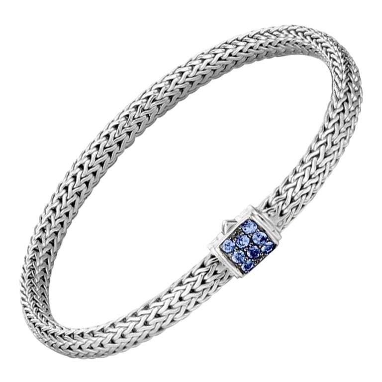 John Hardy Classic Chain Bracelet with Blue Sapphire BBS96002BSPXM