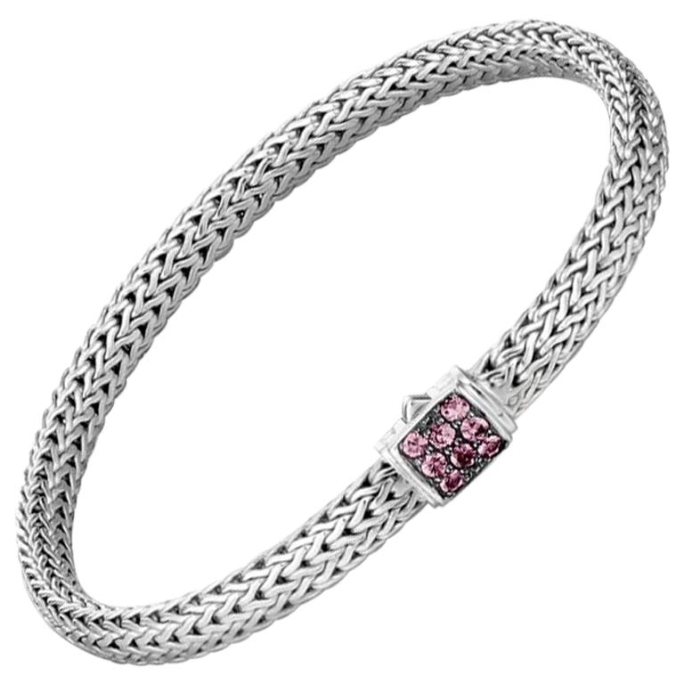 John Hardy Classic Chain Bracelet with Pink Spinel BBS96002SNPXM