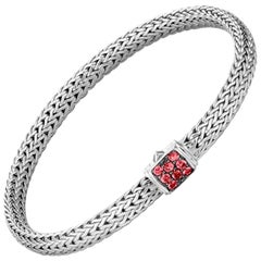 John Hardy Classic Chain Bracelet with Red Sapphire BBS96002RSPXM