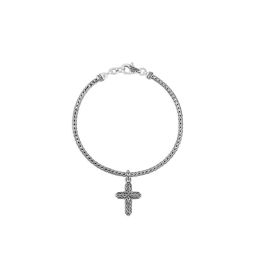 I John Hardy Classic Chain Cross Charm Bracelet BB90576XUM Neuf - En vente à Wilmington, DE