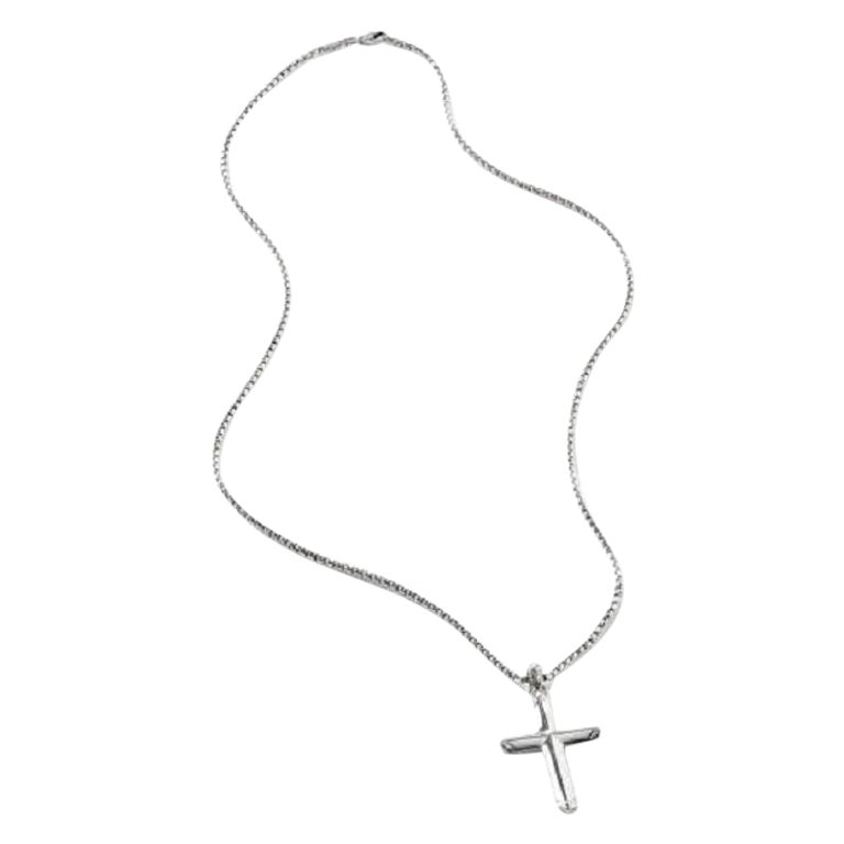 John Hardy Classic Kette Kreuz Anhänger Box Silver Halskette NM900257X22 im Angebot