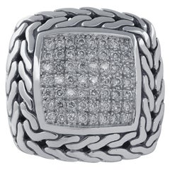 John Hardy Classic Chain Diamond Ring