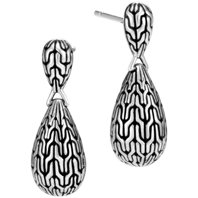 John Hardy Classic Chain Drop Earring EB94564 For Sale at 1stDibs