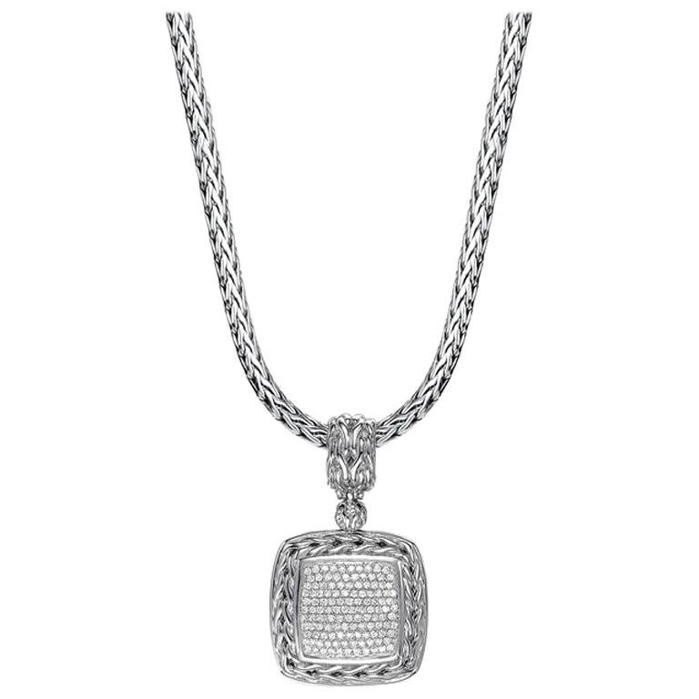 John Hardy Classic Chain Enhancer with Diamonds HBP92371DI