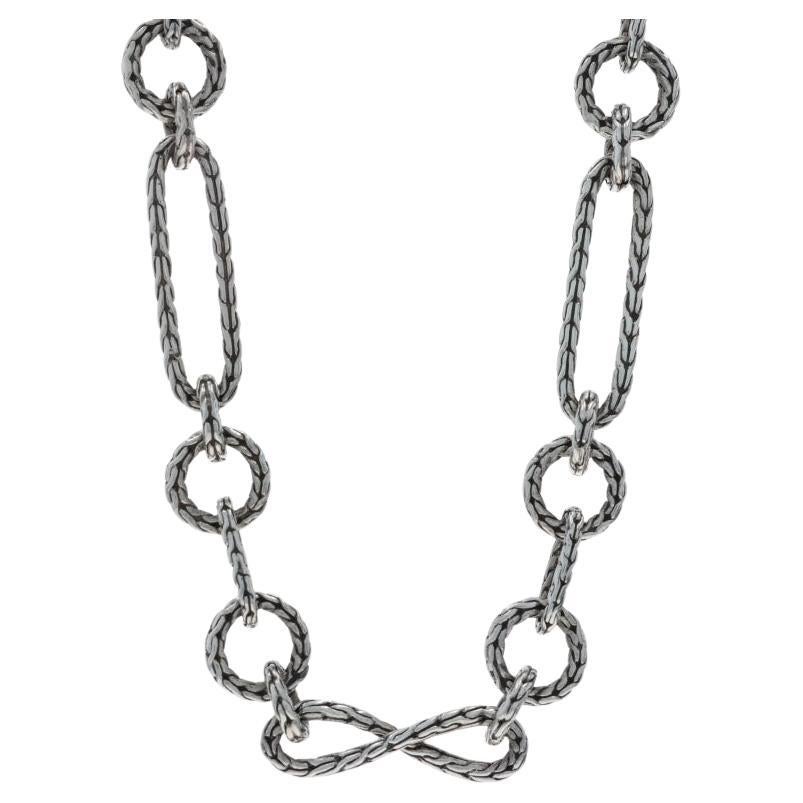 John Hardy Collana Figaro a catena classica da 18 1/2" - A. Silver 925