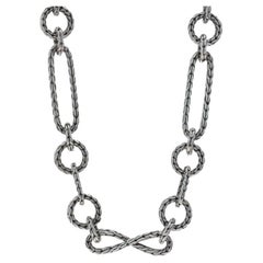 John Hardy Collana Figaro a catena classica da 18 1/2" - A. Silver 925