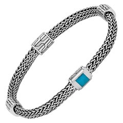 John Hardy Classic Chain Four-Station Bracelet Turquoise BBS961871TQXUM