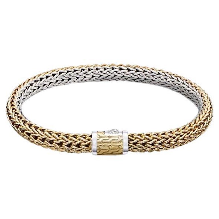 John Hardy Classic Chain Gold and Silver Reversible Icon Bracelet