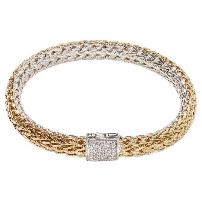 John Hardy Classic Chain Gold & Silver Reversible Bracelet BZP90402RVDIXUM