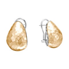 Boucles d'oreilles classiques John Hardy Boucles d'oreilles Bouddha martelé en chaîne EZ97185