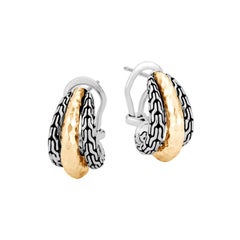 Boucles d'oreilles classiques John Hardy Boucles d'oreilles Bouddha martelé en chaîne EZ999687
