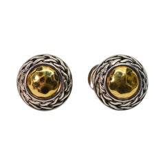 John Hardy Classic Chain Hammered Stud Earrings