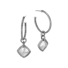 John Hardy Classic Chain Hammered Sugarloaf Drop Earring EB90663