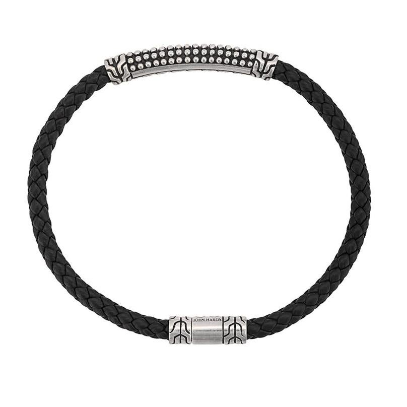 John Hardy Classic Chain Leather Bracelet Sterling Silver

Length 7 1/2