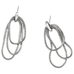 Pendientes de gota de eslabón de cadena clásicos John Hardy EB900783