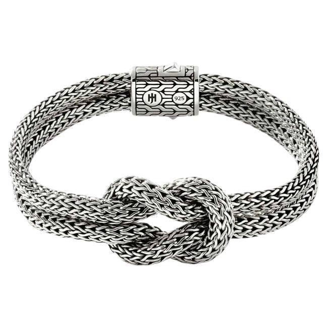 John Hardy Classic Chain Manah Bracelet, Love Knot in Silver BU900980XUL For Sale
