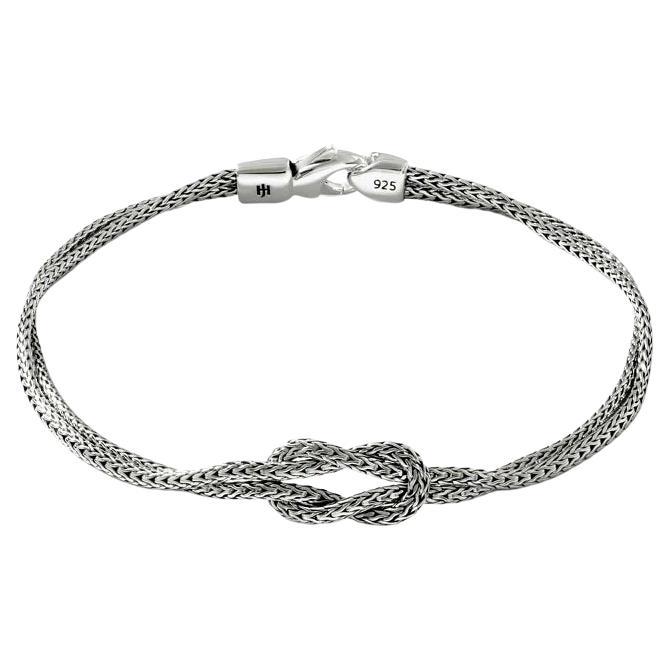 John Hardy Classic Chain Manah Love Knot Silver Bracelet BU900776XUM For Sale