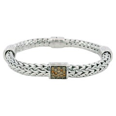 John Hardy Classic Chain Mandarin Garnet Sterling Bracelet