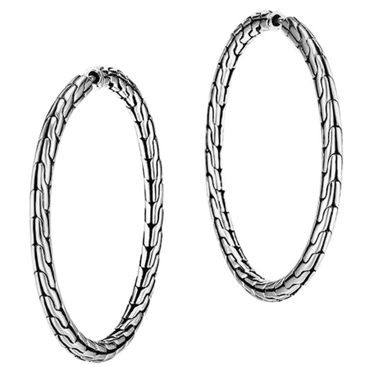 John Hardy Classic Chain Medium Hoop Earring EB99254