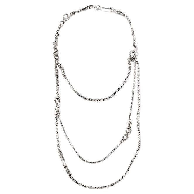 John Hardy Classic Chain Hammered Link Sautoir Necklace at 1stDibs