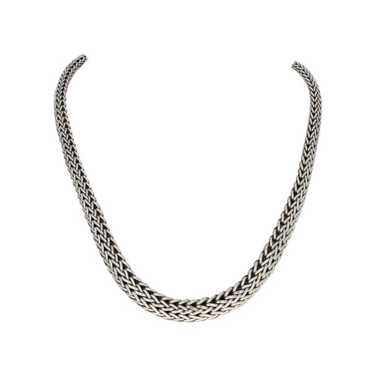 John Hardy Classic Chain Necklace, Sterling Silver Graduated Designer